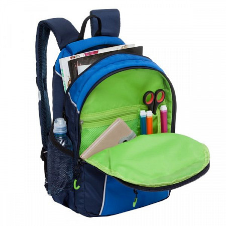 Школьный рюкзак GRIZZLY RB-963-1 blue/dark blue