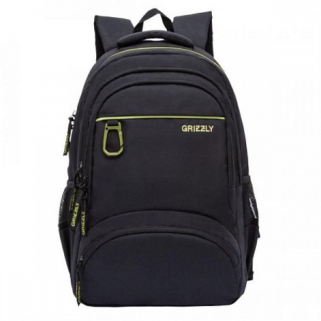 Рюкзак GRIZZLY RU-806-1 black/lime