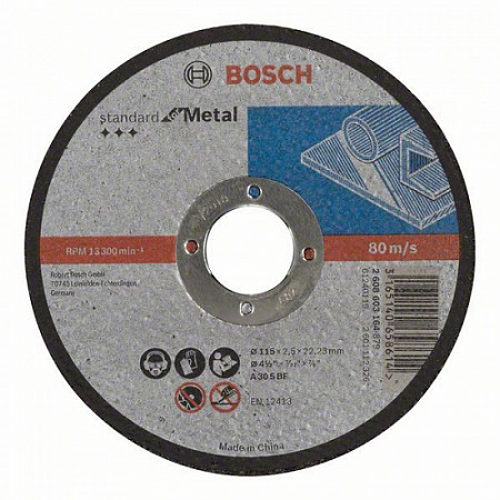 Круг отрезной Bosch 115х2.5x22.2 мм Standard 2608603164