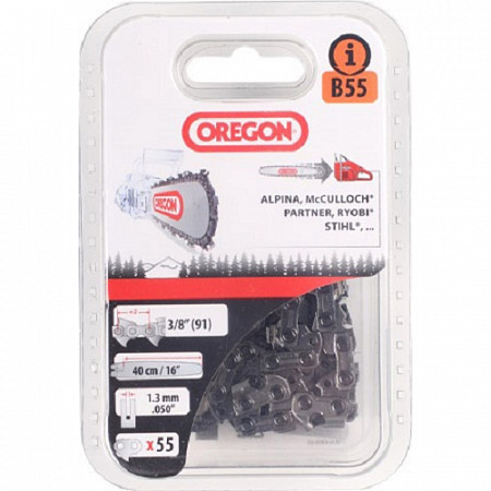 На картинке изображен Цепь Oregon 91VG Q91VG055E Цепь Oregon 91VG Q91VG055E
