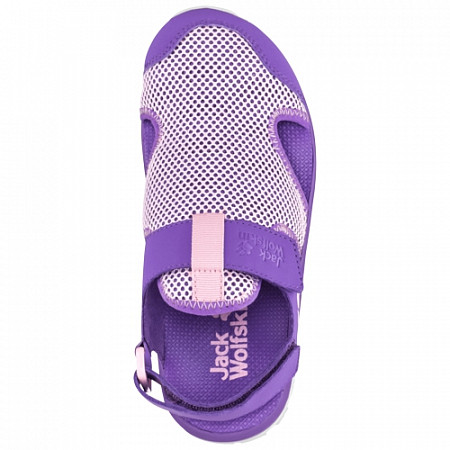 На картинке изображен Сандалии детские Jack Wolfskin Outdoor Water Action Sandal K purple / rose Сандалии детские Jack Wolfskin Outdoor Water Action Sandal K purple / rose
