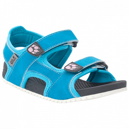 На картинке изображен Сандалии детские Jack Wolfskin Outfresh Deluxe Sandal K blue / grey Сандалии детские Jack Wolfskin Outfresh Deluxe Sandal K blue / grey
