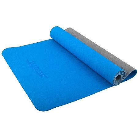 Гимнастический коврик для йоги, фитнеса Starfit FM-201 TPE blue/grey (173x61x0,4)