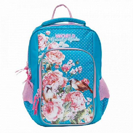 На картинке изображен Рюкзак школьный GRIZZLY RG-866-2 /1 light blue Рюкзак школьный GRIZZLY RG-866-2 /1 light blue