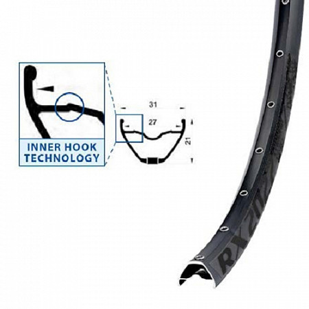 На картинке изображен Обод Remerx RX 2027 DISC 27,5" Обод Remerx RX 2027 DISC 27,5"