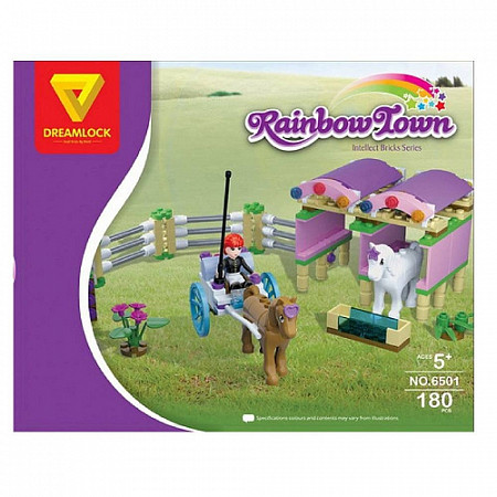 Конструктор Dreamlock Радужный город Клуб верховой езды 6501