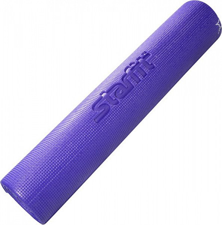 Гимнастический коврик для йоги, фитнеса с рисунком Starfit FM-102 PVC purple (173x61x0,5)