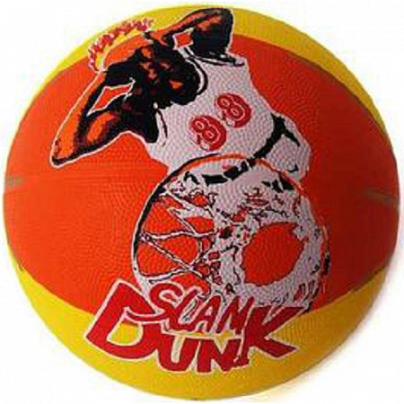 На картинке изображен Мяч баскетбольный Ausini MK-2306 VT18-12029 orange/yellow Мяч баскетбольный Ausini MK-2306 VT18-12029 orange/yellow