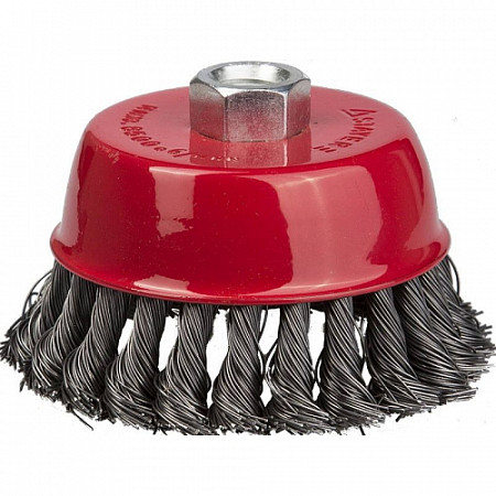 На картинке изображен Щетка чашечная (коса) Stayer d=65 мм/М14 35128-065_z01 Щетка чашечная (коса) Stayer d=65 мм/М14 35128-065_z01