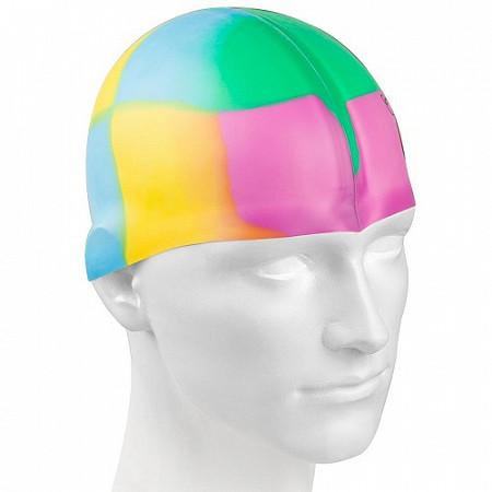 На картинке изображен Шапочка для бассейна (плавания) детская Mad Wave Multy Junior голубая Шапочка для бассейна (плавания) детская Mad Wave Multy Junior голубая