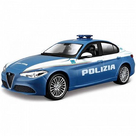 Коллекционная машина Bburago 1:43 Polizia Alfa Romeo Giulia (18-21085) Blue