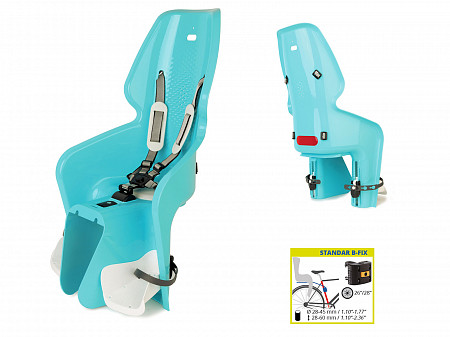 Детское велокресло заднее Bellelli Lotus Standard B-fix 01LOTSB0030 light blue