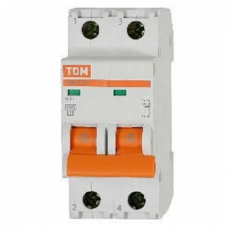 Автоматический выключатель Tdm ВА47-63 2Р 63А 4,5кА SQ0218-0016