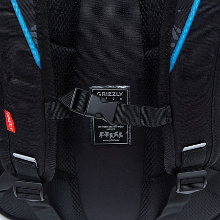 Рюкзак школьный GRIZZLY RU-138-1 /1 black/blue