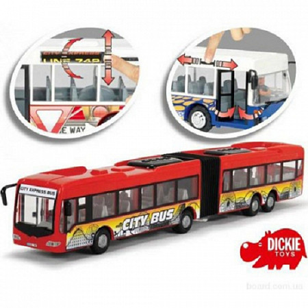 Игрушка Dickie Toys 1:43 Городской автобус фрикционный 46 см (203748001)