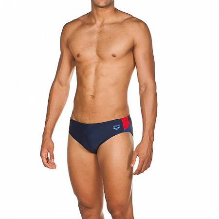 На картинке изображен Плавки мужские Arena Ren Brief 000992 747 navy/red/royal Плавки мужские Arena Ren Brief 000992 747 navy/red/royal