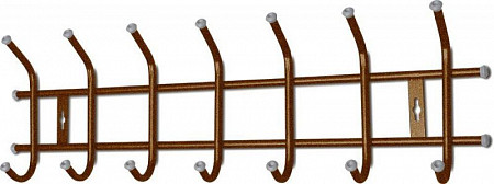 На картинке изображен Вешалка для одежды Nika настенная медный антик ВНТ7 Вешалка для одежды Nika настенная медный антик ВНТ7