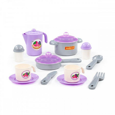 Набор детской посуды Полесье Настенька на 2 персоны (V2) (18 элементов) 79916