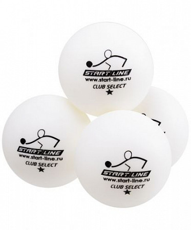 Мяч для настольного тенниса Start Line 1* Club Select White 6 штук