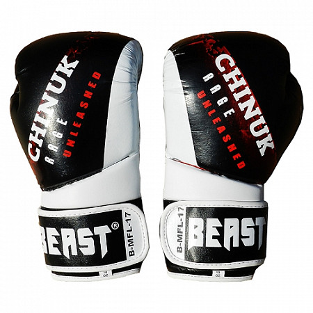 Перчатки боксерские Vimpex Sport Beast B3001 white/black