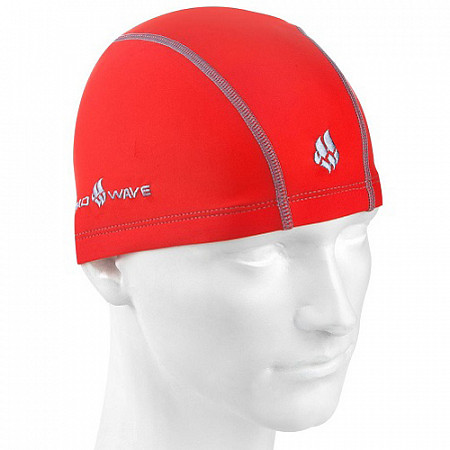 Шапочка для бассейна (плавания) взрослая Mad Wave Ergofit Lycra red