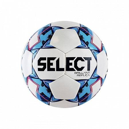 На картинке изображен Мяч футбольный Select Brilliant Replica №5 white/red/blue Мяч футбольный Select Brilliant Replica №5 white/red/blue