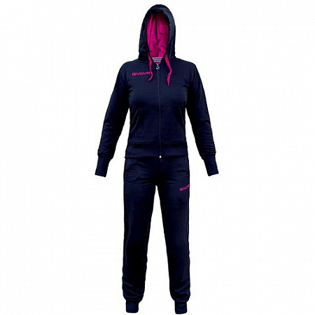 Спортивный костюм женский Givova Tuta Lady TR015 blue/fuchsia