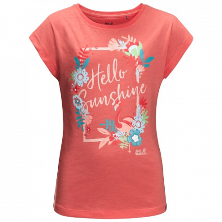 Футболка детская Jack Wolfskin Sunshine T Girls desert rose