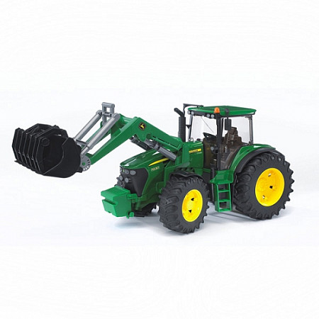 На картинке изображен Игрушка Bruder Трактор John Deere 7930 с погрузчиком 03-051 Игрушка Bruder Трактор John Deere 7930 с погрузчиком 03-051