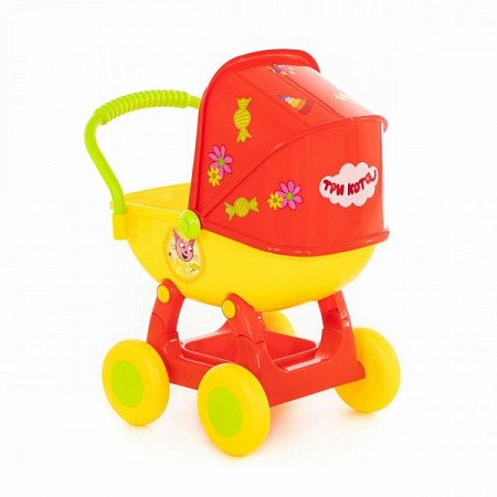 На картинке изображен Коляска для кукол Полесье Три кота №2 71446 Коляска для кукол Полесье Три кота №2 71446