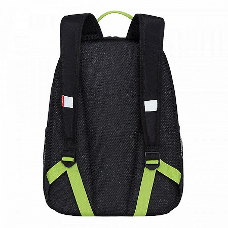 Рюкзак школьный GRIZZLY RB-151-3 /1 black/light green
