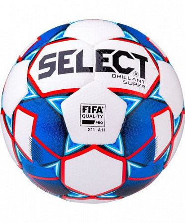 Мяч футбольный Select Brillant Super Fifa №5 White/blue/red