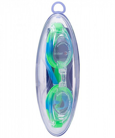 На картинке изображен Очки для плавания LongSail Kids Pure L041848 green/blue Очки для плавания LongSail Kids Pure L041848 green/blue