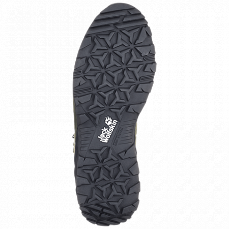 На картинке изображен Ботинки мужские Jack Wolfskin Cascade Hike Lt Texapore Mid M dark moss / phantom Ботинки мужские Jack Wolfskin Cascade Hike Lt Texapore Mid M dark moss / phantom