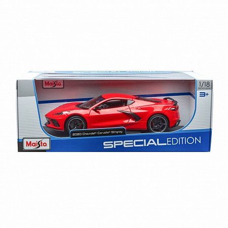 Машинка Maisto 1:18 2020 Chevrolet Corvette Stingray (31447) red