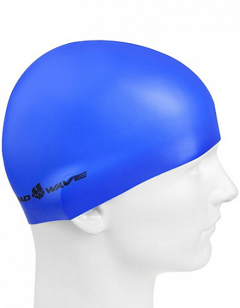 На картинке изображен Шапочка для бассейна (плавания) взрослая Mad Wave Metal Silicone Solid голубая Шапочка для бассейна (плавания) взрослая Mad Wave Metal Silicone Solid голубая