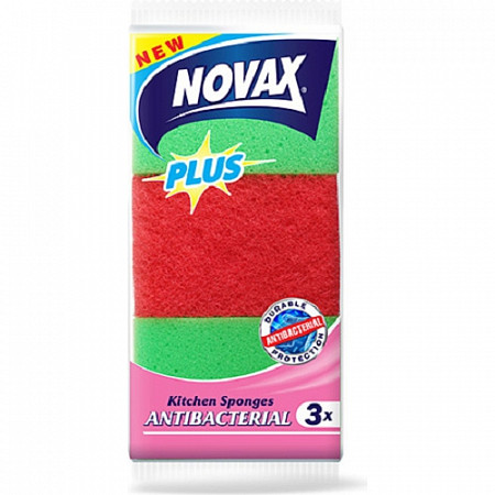 Губки кухонные антибактериальные Novax 0267NVP