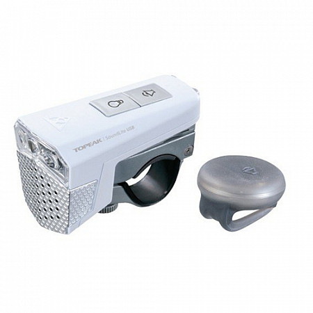 Велофара передняя Topeak SoundLite USB TMS077W white