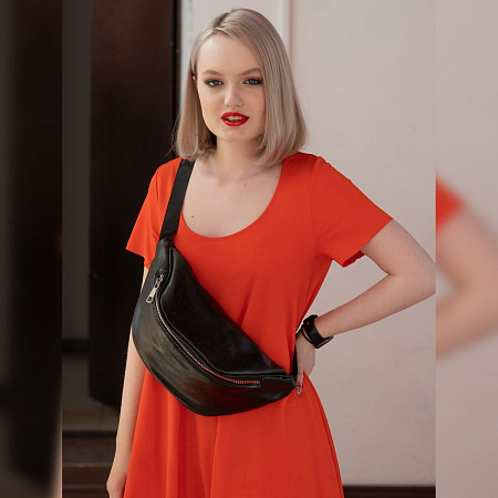 Поясная сумка женская Ors Oro OMS-0153 black