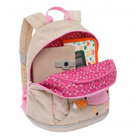 Рюкзак школьный GRIZZLY RK-078-7 /2 light grey