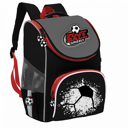 На картинке изображен Рюкзак школьный GRIZZLY RAm-185-1 /2 black Рюкзак школьный GRIZZLY RAm-185-1 /2 black