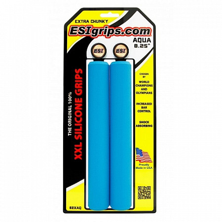 На картинке изображен Грипсы ESI Extra Chunky XXL 8,25" 82XAQ Light Blue Грипсы ESI Extra Chunky XXL 8,25" 82XAQ Light Blue