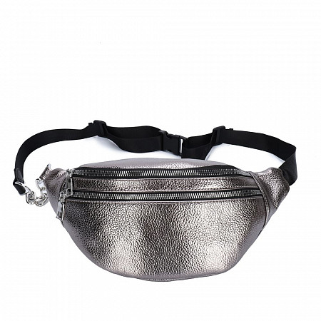 Поясная сумка женская Ors Oro OPS-0158 silver