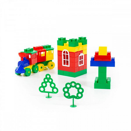 Конструктор Полесье Строитель Средний- 95 (в мешке) 0583