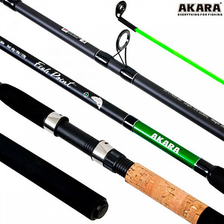 На картинке изображен Удилище штекерное угольное фидерное 3 колена Akara L17033 Fish Point TX-20 Удилище штекерное угольное фидерное 3 колена Akara L17033 Fish Point TX-20