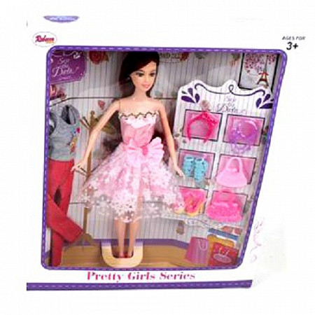 Кукла с аксессуарами 7502-D pink