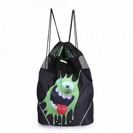 На картинке изображен Мешок для обуви GRIZZLY OM-94-1 black/lime Мешок для обуви GRIZZLY OM-94-1 black/lime