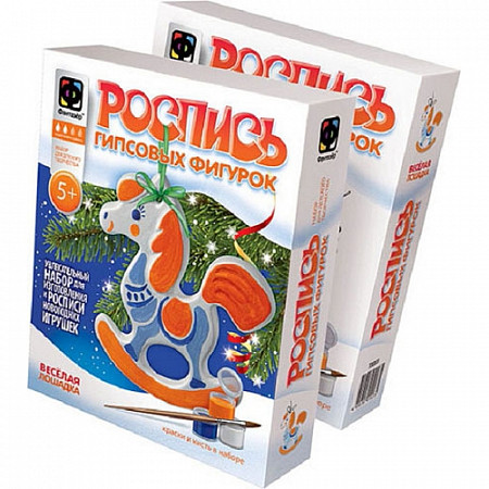 На картинке изображен Творческий набор Fantazer 67763 Новый год Роспись гипсовых фигурок «Веселая лошадка» 706103 Творческий набор Fantazer 67763 Новый год Роспись гипсовых фигурок «Веселая лошадка» 706103