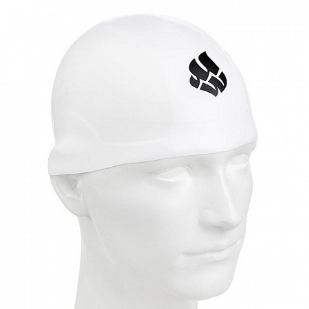 Шапочка для бассейна (плавания) взрослая Mad Wave R-Cap white
