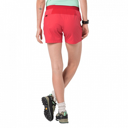 Шорты спортивные для бега  женские Jack Wolfskin Trail Shorts W tulip red